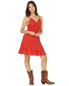 Shyanne Women's Lace Bustier Mini Dress - Swsp24d2-Red