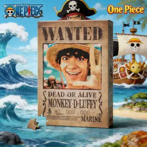 One Piece Monkey D Luffy Puzzle, Adult High-Quality Paper Collectible Puzzle, Netflix Anime Series Wall Decor, Stress Relief Gift for Fans, Puzzle Art Gift