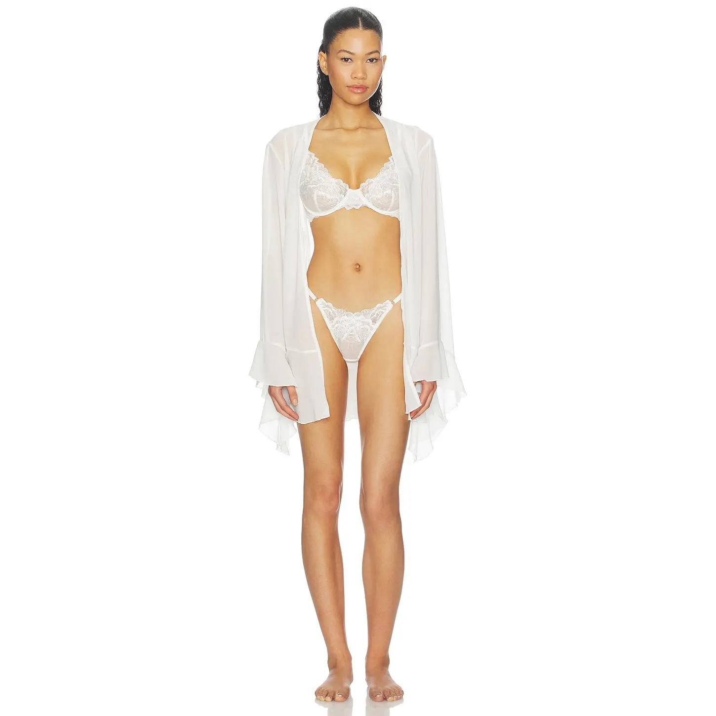 KAT THE LABEL Ruby Robe in Ivory