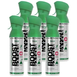 Boost Oxygen® Supplemental Oxygen | Discounted 6-Pack | Medium Size | Natural or Aromas