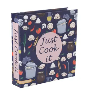 Soligt Recipe Binder Kit-3 Ring Full Page Recipe Book Binder 8.5"x11" with 60 Page Protectors, 12 Dividers and Labels for Family Recipe Organizer, Grain Design