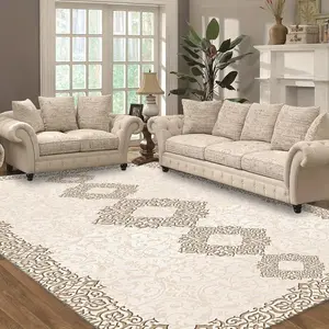 Geometric Pattern Area Rug, Geometric Graphic Rug, 1 Count Non-slip Washable Floor Mat, Household Decorative Rug, Decorative Carpet for Home Living Room Bedroom, Home Decor Rugs