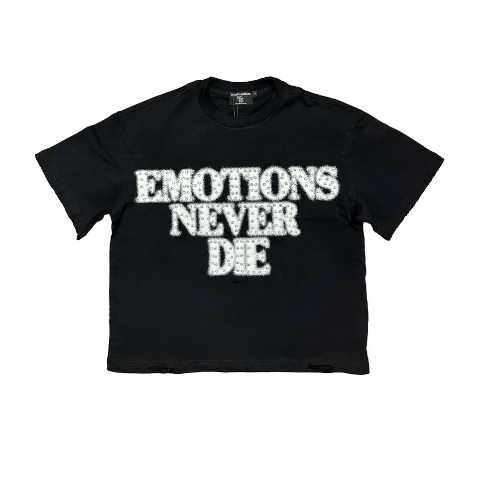 Black ‘End’ Rhinestone Tee