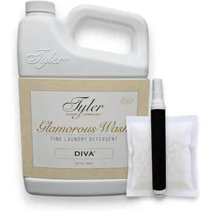 Tyler Diva Laundry Detergent 64 oz -  Diva Wash Laundry Detergent with Stain Remover Pen and Dryer Sachet - Hand and HE Machine Washing