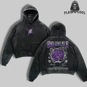 Akuma Threads Gomu No Mi Washsed T-Shirts, Hoodie, 1P Devil Fruit Pullover, Lufi Gear Core, Y2K Grunge Pirate Streetwear, Dark Anime Graphic Tee FBZ