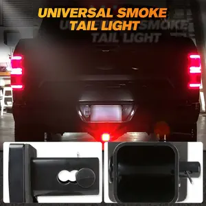 2 Inch 12-LED Brake Light Trailer Hitch Cover Fit Towing Hauling Standard Size Receiver For Chevrolet GMC Nissan Ford
