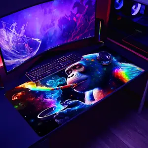 Creative Monkey Pattern Mouse Pad, 1 Count Washable Non-slip Rubber Mouse Pad, Large Gaming Mouse Pad for Computer & Laptop