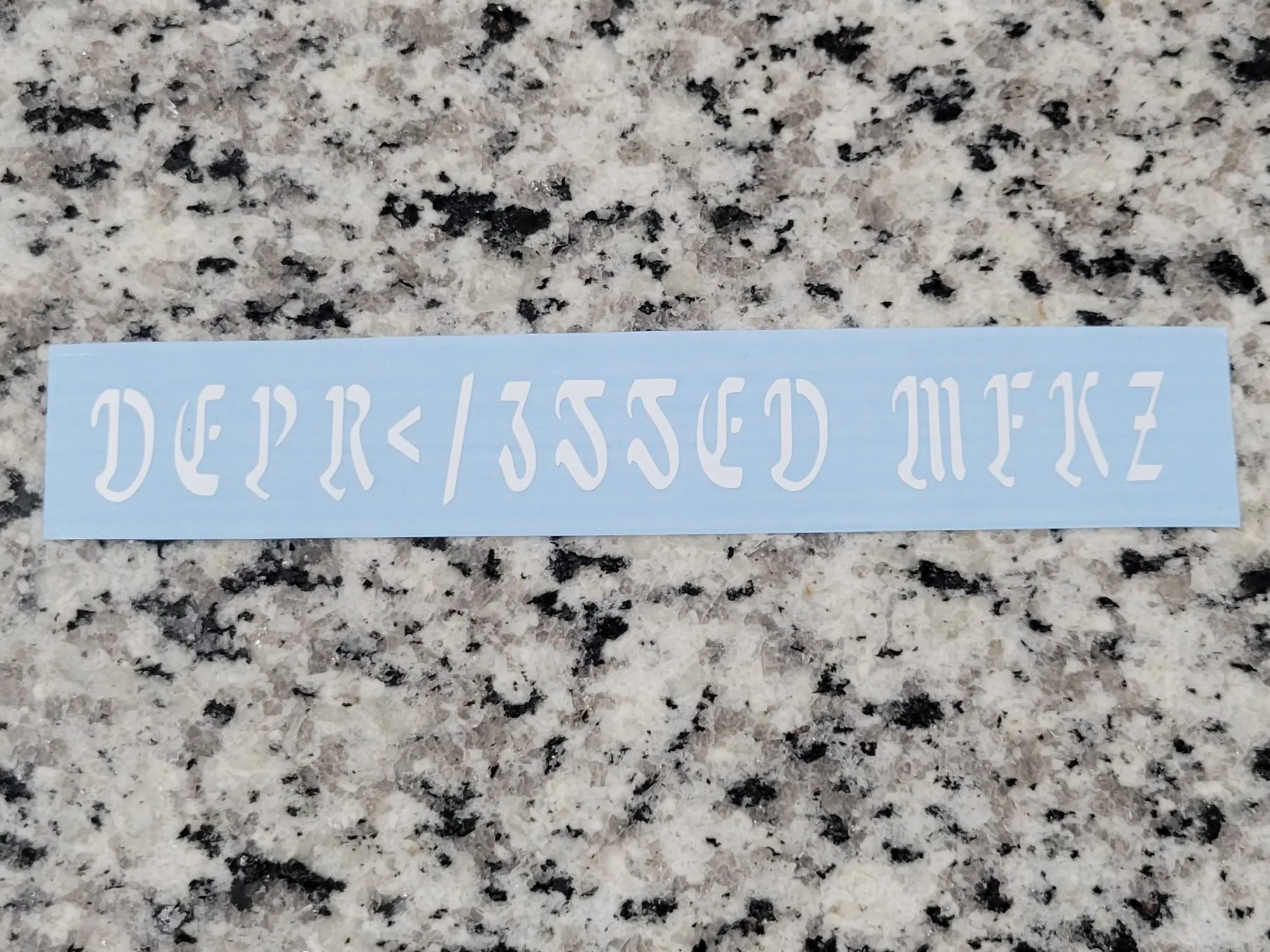 Depressed MFKZ Jr H- 7 x 0.8 Inches Car Sticker Decal Waterproof For Car