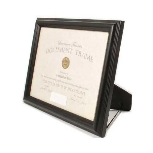 Lawrence Frames 11x14 Black Rectangle Document Frame - Domed Top, Velvet Back, Wall-Mount with Hangers, Tabletop Display with Easel, Individually Boxed Home Supplies Home Decor Accessory
