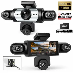 Multi-Directional Car Dash Cam, Car Dashboard Camera, Video Dashcam, 32GB Storage, Night Vision, Rear Camera, 140° Wide Angle, 3.16'' IPS Screen, Non-Rechargeable
