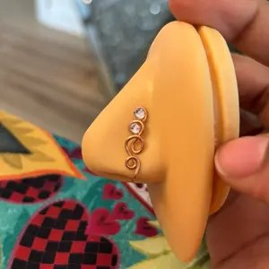 Rapunzel Nose Cuff Non-Piercing Jewelry in Silver Gold Copper & Bronze Tarnish Resistant Wire Fashion Accessory