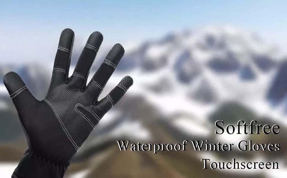 Touch Screen Work Gloves for Men Women, Durable Utility Working Gloves, Flexible Gardening Gloves for Yard Daily Work; Winter Waterproof Windproof Warm Touchscreen Gloves for Ski Driving Cycling Hiking Outdoor Sports, Machine Washable 1 Pair mittens