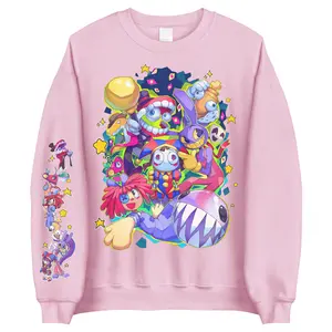The Amazing Digital Circus Shirt, Trippy Digital Character Style Sweatshirt, Whimsical Cartoon Aesthetic Hoodie