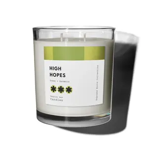 HIGH HOPES Cannabis Flower, Gardenia, Cedar Candle