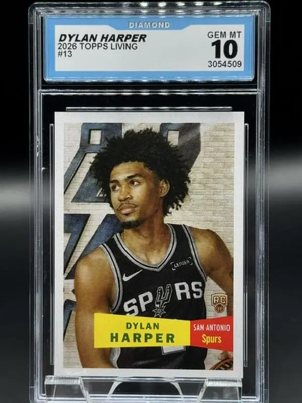 2026 Topps Living #13 Basketball ROOKIE Card Dylan Harper Graded GEM MINT 10
