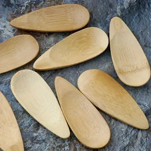 1pc, Mini Spoon, Creative Small Bamboo Spoon, Tea Spoon Compact Mini Coffee Spoon Jam Dressing Teaspoon, Short Handle Tea Spoon, Tea Ceremony Dessert Spoon, Ice Cream Spoon, Kitchen Stuff