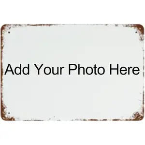 Custom Tin Sign, Vintage Style Retro Custom Sign for Wall, Outdoor, Indoor, Home, Office, Business, Bathroom, Gift, Bar, Man Cave Signs Decor (Horizontal-8x12 Inch, Tin, 20.32 cm x 30.48 cm)