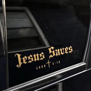 Jesus saves John 3:16 High quality Car decal / Christian sticker for laptops, tumblers, bikes