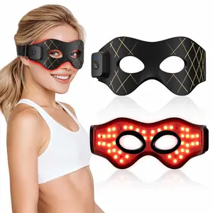 Red Light Therapy for Eyes, 4 Modes Red Light Eye Mask with 168 Beads, 20Min Auto Timer, Cord-Free Under Eye Red Light Therapy Device for Dark Circles, Fine Lines and Eye Rejuvenation at Home