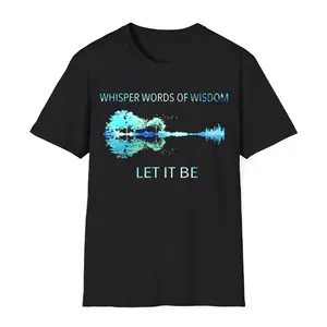 Let It Be Shirt, Whisper Words of Wisdom Tee, Guitar Tree Music Tee, Inspirational Music Gift Shirt
