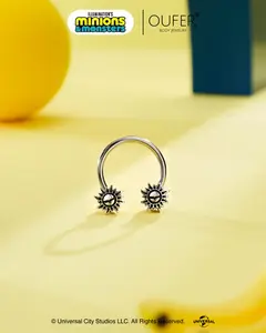 MINIONS × OUFER Sun Symbol Horseshoe Septum Ring