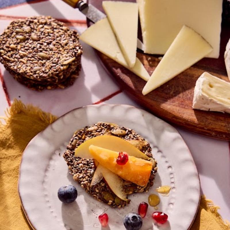 Ella's Flats  Tasty Variety 3-Pack | Sesame |  Everything | Spicy | 4.8oz | Light & Crispy Sesame Seed Crackers Snack Fiber