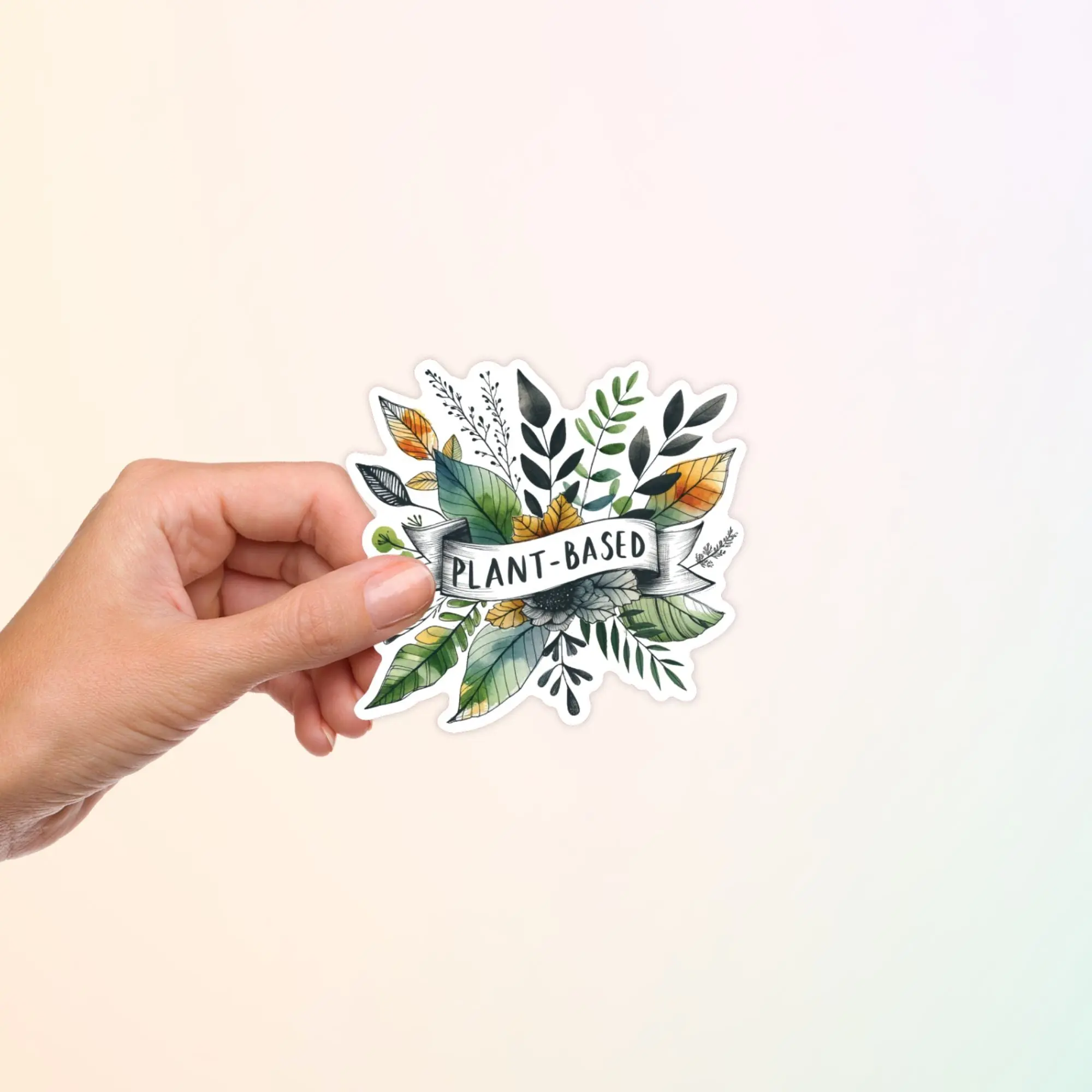 Plant Based Sticker - 3 Inch Waterproof Vinyl - Vegan Lifestyle Statement - Gentle Advocacy