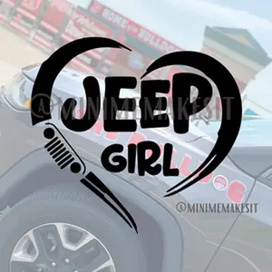 Jeep Girl Decal- Customizable Decal for Jeep Enthusiasts