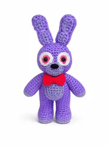 Handmade Crochet Bonnie Bunny Plush | Amigurumi Purple Bunny | Cute Gift | Soft Plush Toy