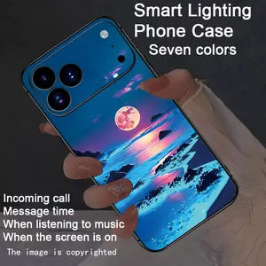 compatible For iphone17Air/17Pro/17promax/16promax/15promax/14promax/13promax/12promax/11promax/XSmax/XR/X/XS/7G  Colorful Intelligent Luminous Voice Controlled Phone Cas - Luminous Technology, Elegant Daytime Design, Enhanced Nighttime Visibility, Casing