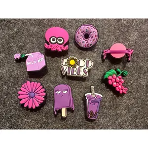 Purple and pink Theme Fancy shoe charms good vibes and more