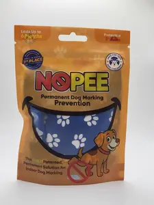 NOPEE - Dog Marking Prevention Product - Dog Pee Deterrent Indoor - Long Lasting Pee Stopper Bag - No Sprays - Blue with White Paws -- Double Layer Cloth Bag with Deodorizers and fragrances - Pet & Child Safe - Blue with Bones -Includes 1 bag.