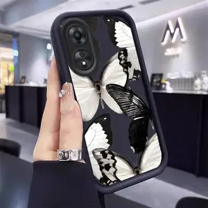 A58 5G black butterfly phone Case For OPPOA58 5G with TPU shock proof design perfect for popular
