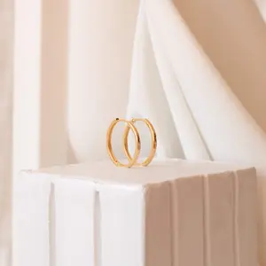Classic Hoops by Caitlyn Minimalist - Medium Gold Hoop Earrings - Minimalist Jewelry - Gift for Her