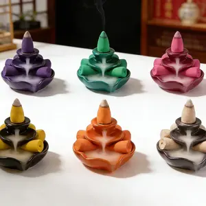 122pcs Mixed Color Reversed Incense Beads, Ancient Method Made, Long-Lasting Scent, Relaxation Yoga Meditation, Living Room Aromatherapy