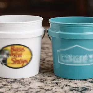 Mini Plastic Buckets 2 Pack – Small Utility Buckets for Storage, Snacks & Organization