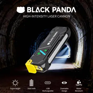 Black Panda-Portable Flashlight-Black-Soft Yellow Light Headlamp Flashlight for Safer Night Use_