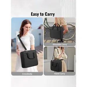Zipper Binder 3 Ring with Shoulder Strap, 2 Inch O-rings, 500-sheet Capacity, Binder Bag with Expanding File Folder & Multi-pockets, Trapper Keeper Fits for 13 Inch Laptop, Office Accessories, Storage Binder