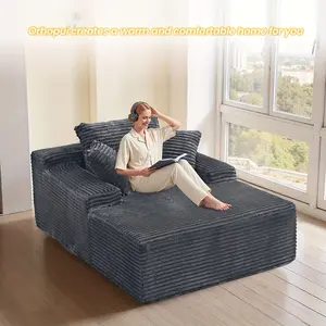 Elastic Cloud Sofa Bed Double Bean Bag Chair with Plush Touch Ideal for Recreation Rooms