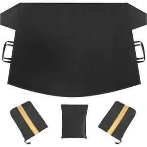 Windshield Cover for Ice and Snow,  Windshield Protector for Winter Frost Ice Snow Sleet Protection, Includes Anti- Straps, Side Mirror Protector for  SUVS   Van, Medium (72"x42")
