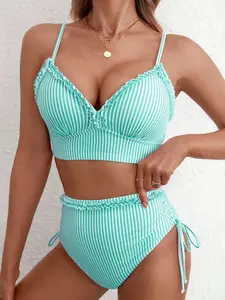Women's Two-Piece Bikini Swimsuit Set, Swimsuit Style Bikini, Fashionable & Sexy Design, Slimming Fit, Perfect for Spa & Swimming Pool Use