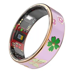 R19 Smart Ring: Fitness & Gesture Control Enamel-colored smart ring with cutting-edge technology for heart rate, blood oxygen level monitoring, sleep tracking, motion recognition, step counting and photo taking.