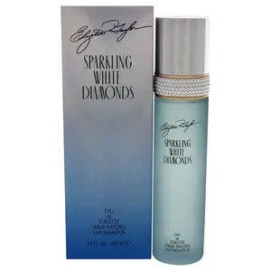 Elizabeth Taylor Sparkling White Diamonds Women's Fragrance - 3.3 oz EDT Spray Perfume with Floral Mix Scent Blend