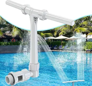 2026 Upgrade Pool Fountain for Above - Dual Spray Water Fountains  Ground/Inground Pools, 2-in-1 Adjustable Waterfall Pool Sprinkler Fountain summervibes Cooling and Relaxation pad splash