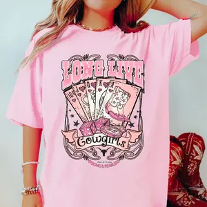Long Live Cowgirls T-Shirt, Cowgirl Pink Boots Shirt