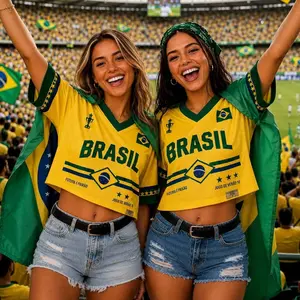 Custom Brazilian Football Crop Top Jersey, Personalized Brasil Shirt