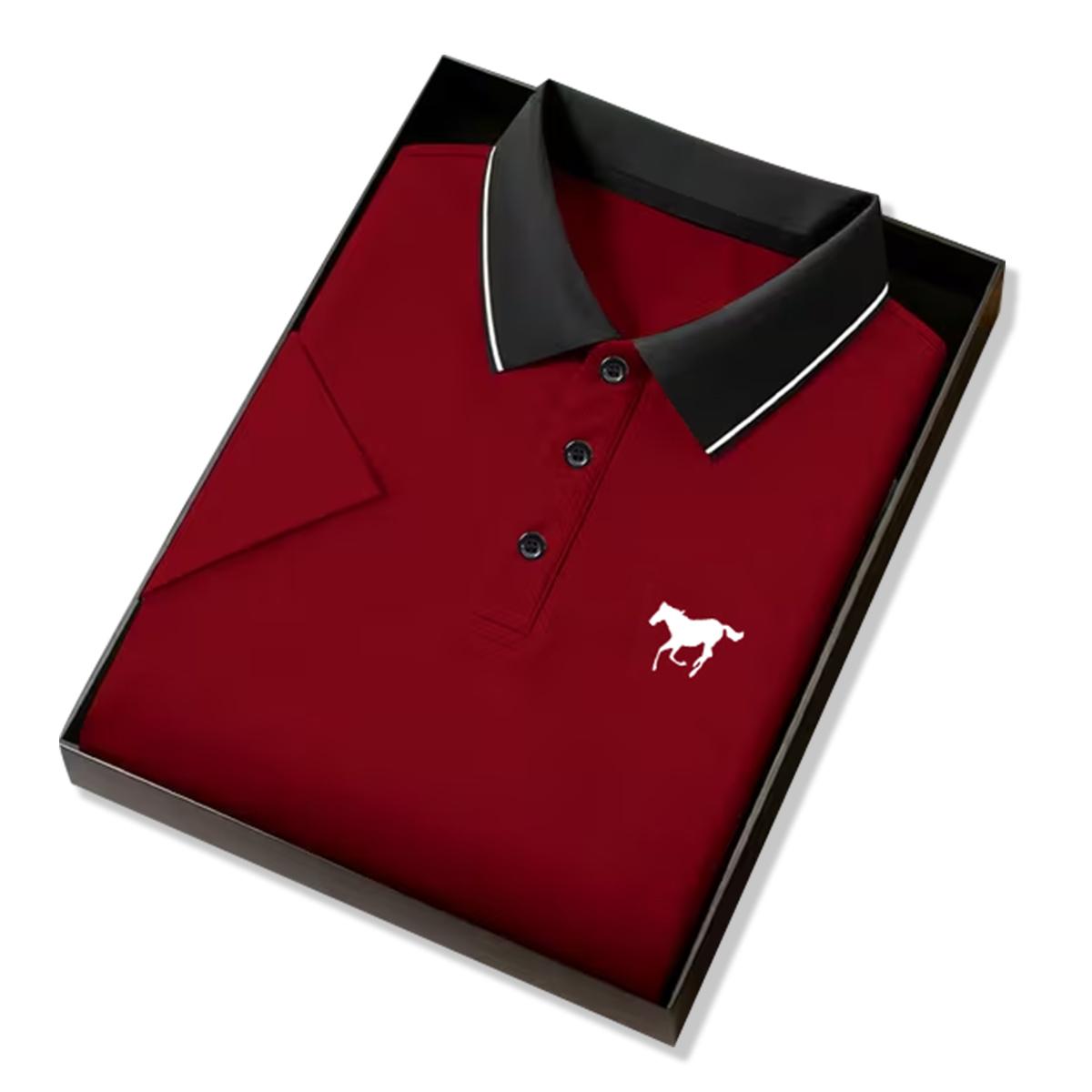 Men’s 3-piece polo shirt set for business casual, sports, and everyday activities; short-sleeve polo shirts; short-sleeve polo shirt set