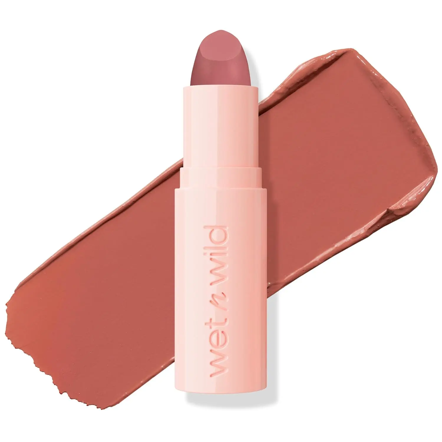 Wet n Wild Mega Last Lipstick, Hydrating Rich Satin Lip Makeup with Vitamin E & Argan Oil, Vegan & Cruelty-Free for All Skin Types, Hush Lil' Beige