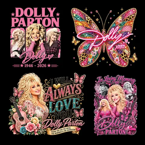 Country Music Legend Tribute DTF Transfer - 1946-2026 - In Loving Memory - Suitable For T-shirts, Bags & Fabric Decor, Washable Iron-On Stickers, Music Fan Heat Transfer Decals