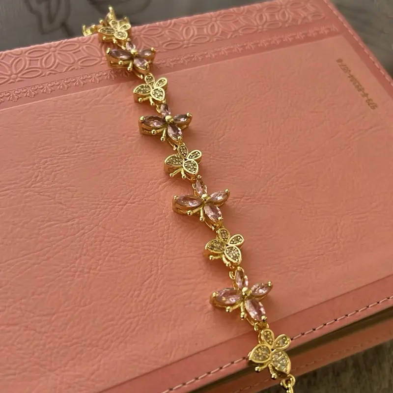#03 Butterfly Beaded Unisex Bracelet, Casual Elegant Costume Jewelry, Symbolizes Change and Growth
